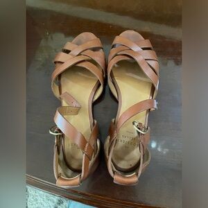 Sezane Brown Leather Sandals